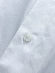 LV SHORT-SLEEVED SHIRT IN WHITE COTTON GREEN YELLOW LOGO 238815