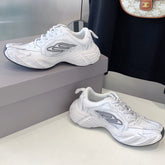 MONDAY SHOE IN WHITE COWSKIN AND POLYESTER