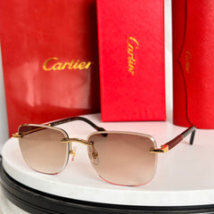 SANTOS ROUND FRAME SUNGLASSES 524480 IN METAL AND WOODEN