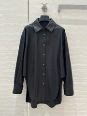 Loewe Shirt Jacket Black Lambskin