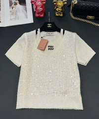 Miu 25 V- Neck Shirt Wool 232747