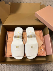 RUCHES SANDALS IN WHITE LAMBSKIN