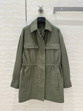 PRADA MOSS GREEN LONG COAT