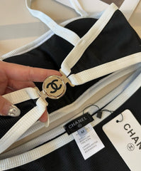 CC BIKINI SWIMSUIT SET BLACK WHITE 174796