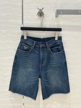 PRADA FASHION STRAIGHT-LEG DENIM SHORTS 263942