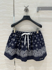 MIUMIU MIDNIGHT BLUE PLEATED MIDI SKIRT