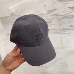 MM BASEBALL CAP IN GREY FABRIC EMBROIDERED LOGO STYLE 2