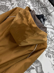 MIU 25S HOODED JACKET BROWN IN NYLON 263023