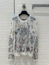 DIOR PREMIUM WHITE KNIT SWEATER WITH PATTERN
