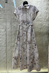 DR ELEGANT PRINT DRESS 25S IN COTTON 266188