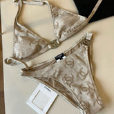 SWIMSUIT IN NUDE EMBROIDERED LOGO 604223