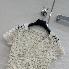 DIOR SHORT-SLEEVE MESH TOP 270069