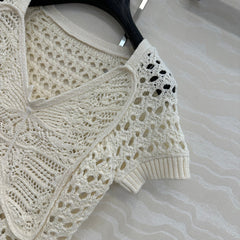 DIOR SHORT-SLEEVE MESH TOP 270069