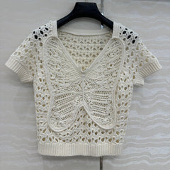 DIOR SHORT-SLEEVE MESH TOP 270069