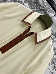 GUCCI 25S NEW STYLE SHORT SLEEVE LAPEL DRESS 262936