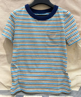 STRIPED CREW NECK TEE 25S IN COTTON 266080