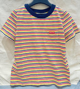 STRIPED CREW NECK TEE 25S IN COTTON 266086