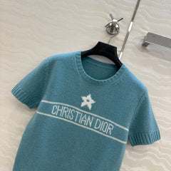 DIOR SHORT-SLEEVE CASHMERE SWEATER 264913