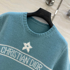 DIOR SHORT-SLEEVE CASHMERE SWEATER 264913