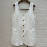 LP SLEEVELESS LINEN BLAZER 272243