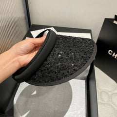 CC SUN HAT MODEL BLACK WITH SEQUINS 673928