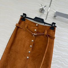 PRADA LAMB LEATHER SKIRT 276298