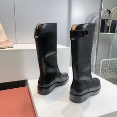 LP 25S LUPO BOOT IN BLACK CALFSKIN