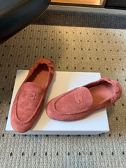 CELINE 25S LOAFERS FLAT IN PINK SUEDE