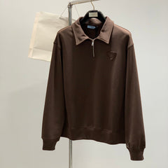 PRADA FLEECE JACKET WITH LAPEL STYLE 21