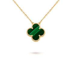 CLOVER MALACHITE NECKLACE