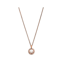HAPPY HEART DIAMOND PINK GOLD NECKLACE