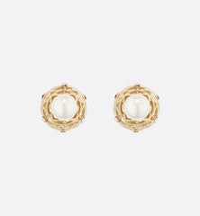 CD TRIBALES PEARL GOLD DIAMOND EARRINGS