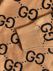 GG Camel/Wool Jumper Black Monogram