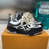 LV SKATE SNEAKER BLACK MIX WHITE COWHIDE