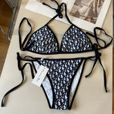 CD Oblique Bikini Navy Blue Polyamide