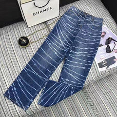 CC Jeans Printed Faded Denim Blue and White