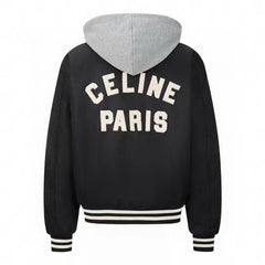 Celine Jackets C Logo Black White Mix Grey Cotton