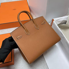 HM BIRKIN 25CM GOLD TOGO LEATHER SILVER HARDWARE