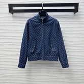 GG Blue Denim Bomber Jacket