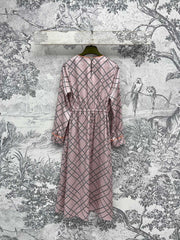 GG Printed Silk Dress Pink Ready To Wear