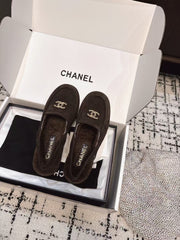 SLINGBACK LOAFER IN BROWN SUEDE AND SHEARLING