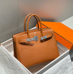 HM BIRKIN 30CM BROWN TOGO LEATHER SILVER HARDWARE