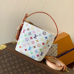 LV SHOULDER BAG 18 IN MULTICOLOR MONOGRAM CANVAS AND CALFSKIN