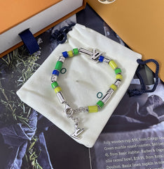 LV SUNRISE BEADED BRACELET MULTI-COLORED STERLING SILVER