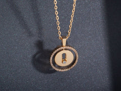 LUCKY MOVE PM NECKLACE PINK GOLD DIAMOND