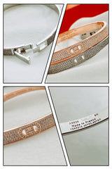 HM NEW LUXURY FULL DIAMOND PIG NOSE BRACELET