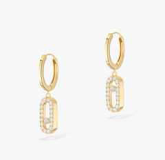 MOVE UNO HOOP DIAMOND EARRINGS