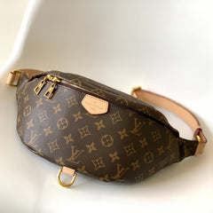 LV BUMBAG 37 IN BROWN COATED MONOGRAM CANVAS