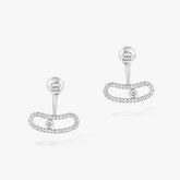 MOVE UNO SILVER DIAMOND EARRINGS