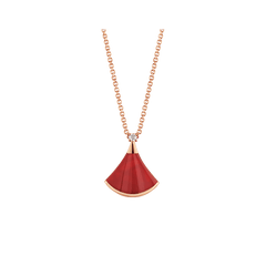 DREAM NECKLACE CARNELIAN 1 DIAMOND
